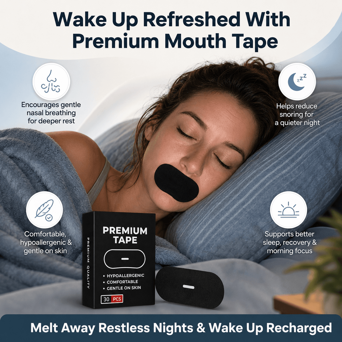 SleepSeal™ Gentle Mouth Tape